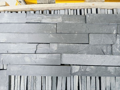 Плитка чёрная из натурального камня фасадная 30 см * 5 см, толщина 7 мм -30 мм купить в Вологодской области