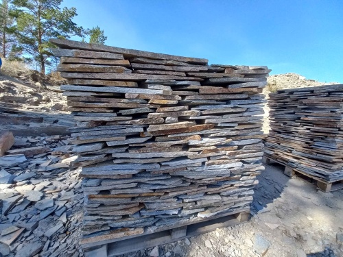 Плитняк златолит серебристый для фасада купить в Вологодской области